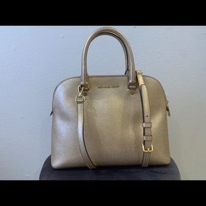Gold Michael Kors Bag Convertible Crossbody